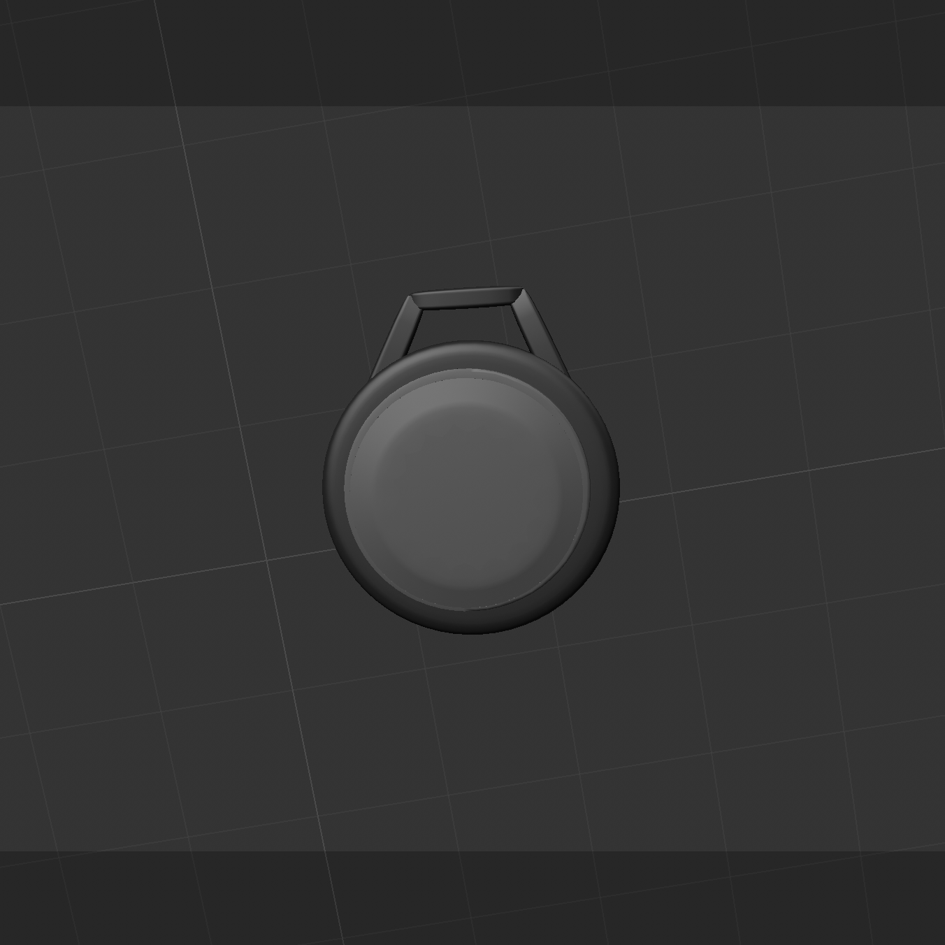 Complete 3D model of the fob key from a front-facing angle