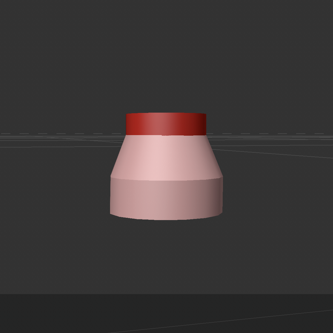 Complete 3D model of the lip balm from a front-facing angle