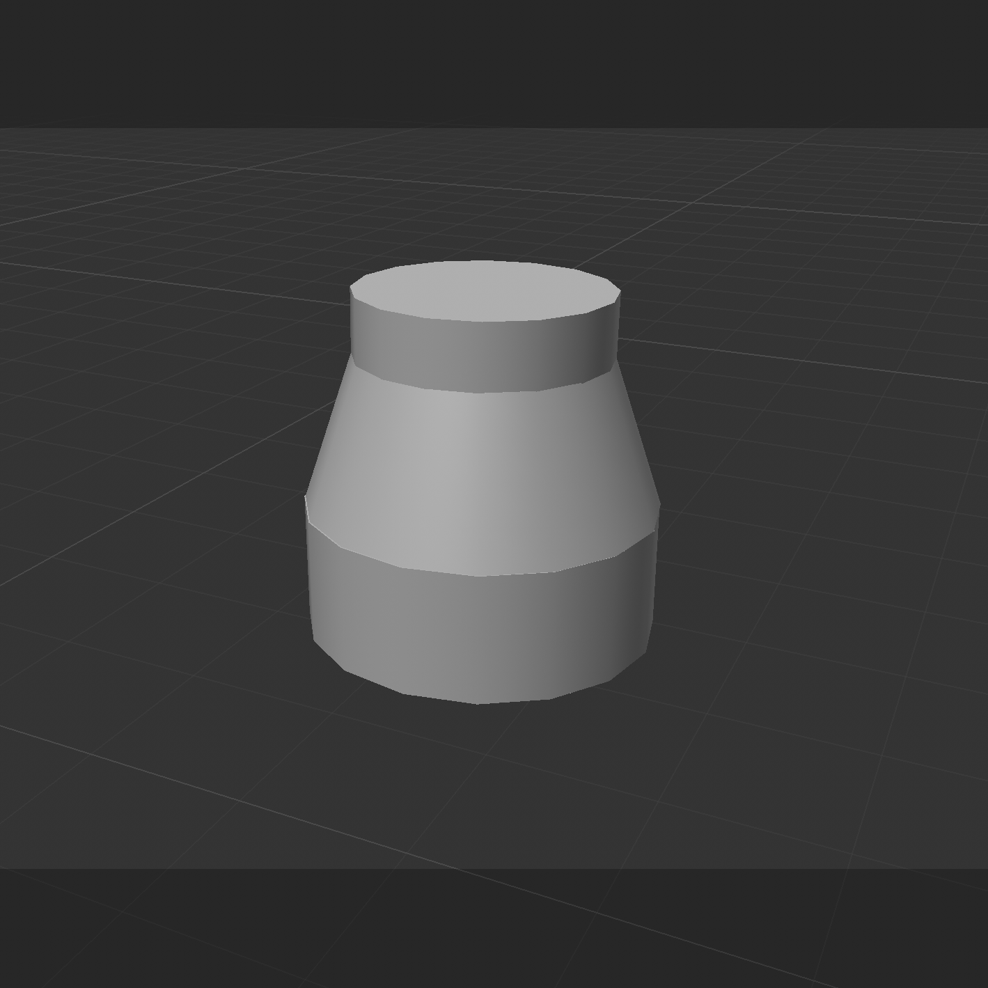 Unfinished 3D model of the lip balm