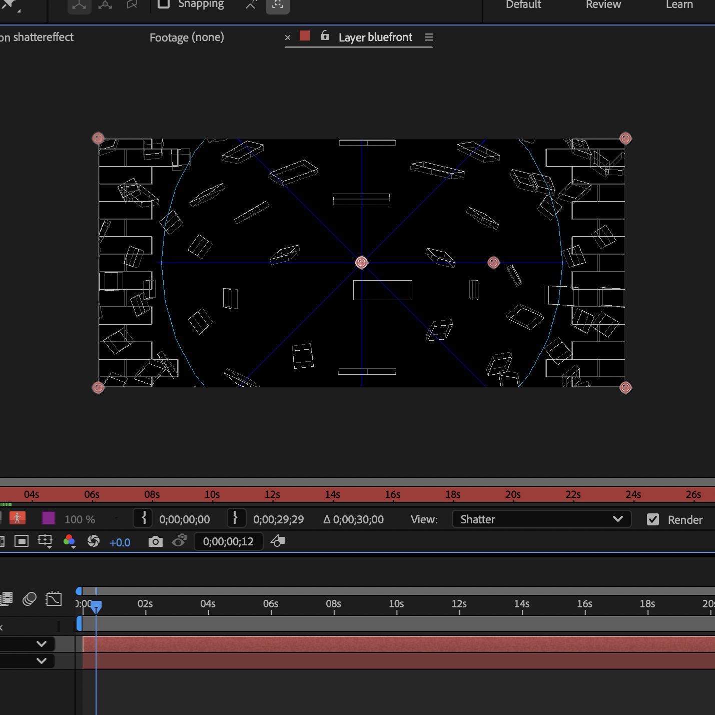 This was me testing the shatter animation in Adobe Effects