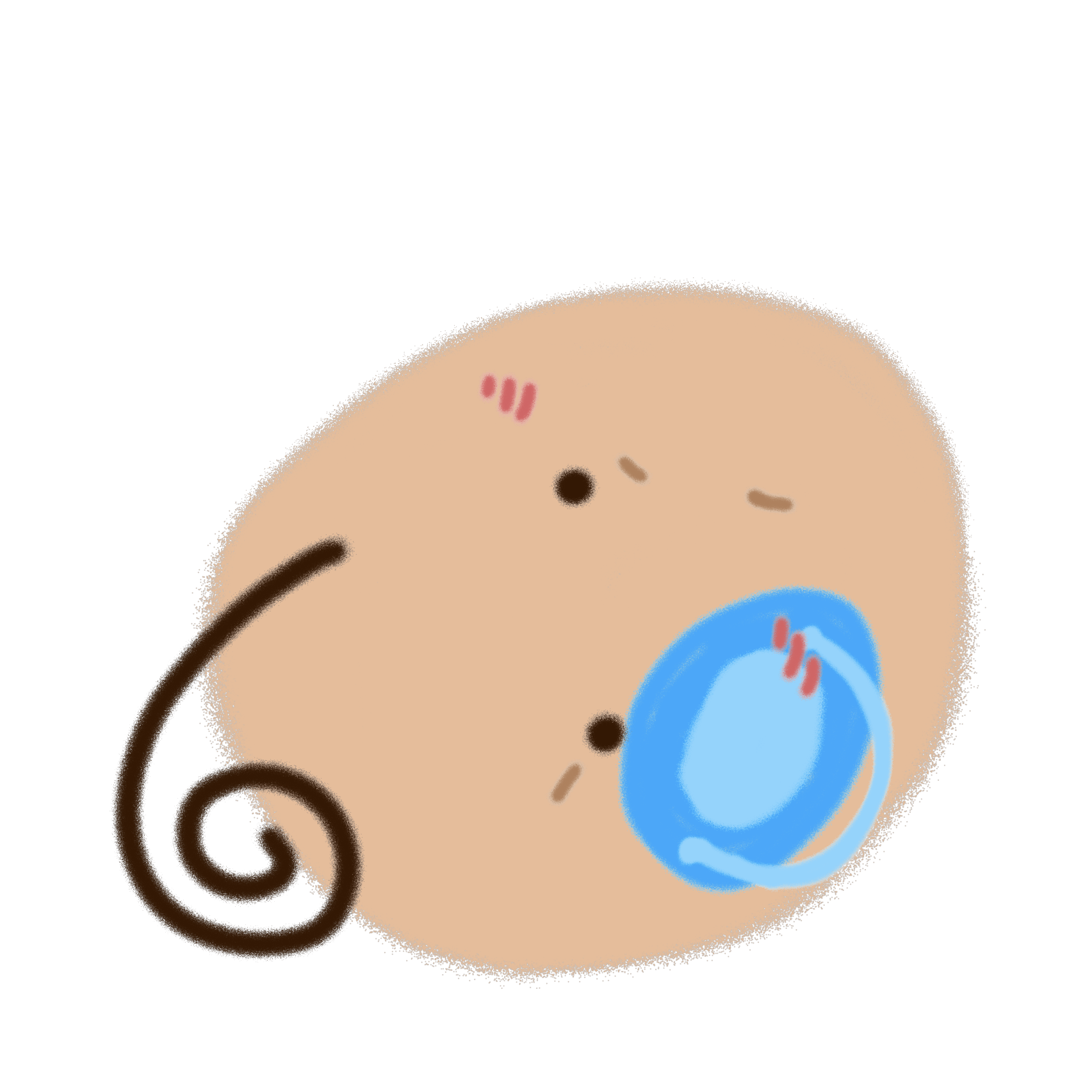 This was what the baby-like creature looked like when I tilted my head to the left.