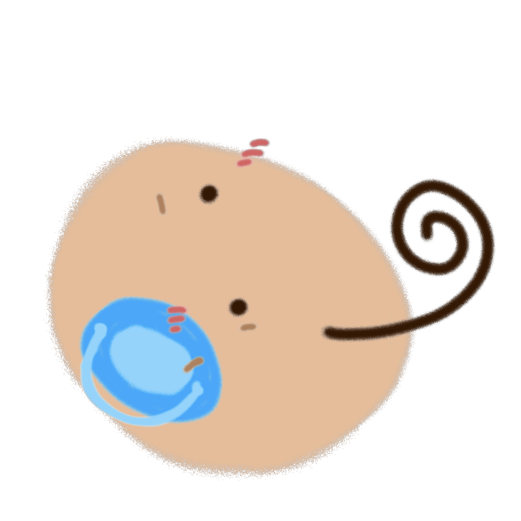 This was what the baby-like creature looked like when I tilted my head to right.