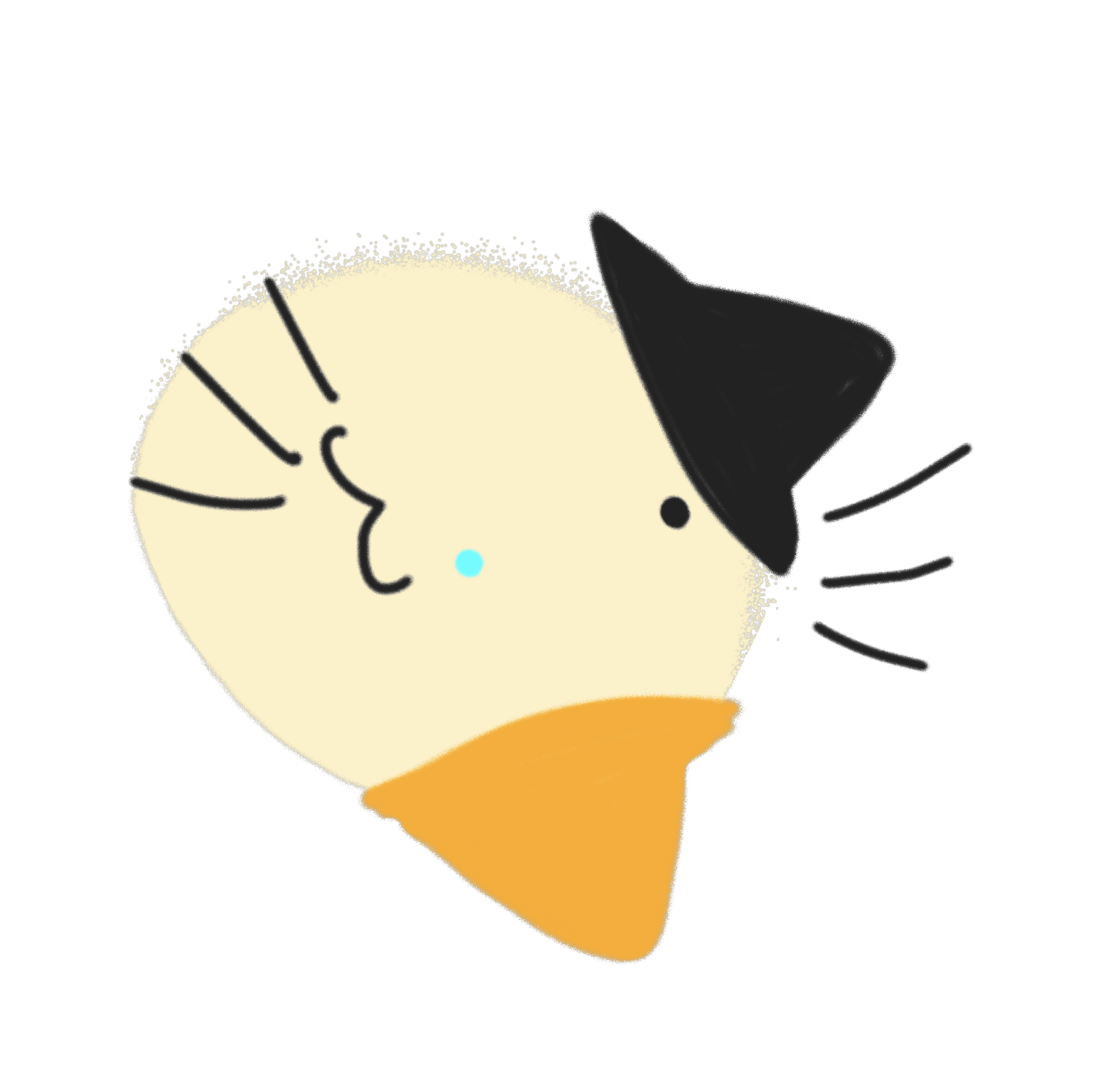 This was what the calico cat looked like when I tilted my head as far as I could to the right.