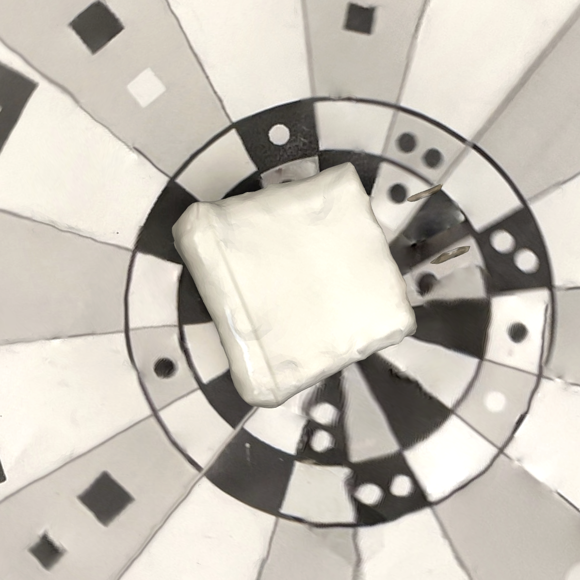 This is a top view of the charger head scan that I took. While the body of it turned out well I was disappointed that the metal prongs didn't fully show up.